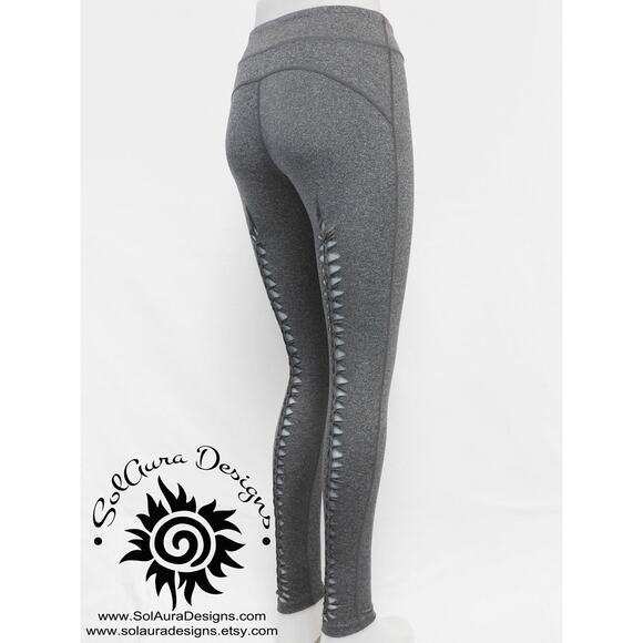 THE CUT 2 - LARGE - Back-Seamed Style Grey Leggings - Non-See Through Sexy Wear - Picture 3 of 9